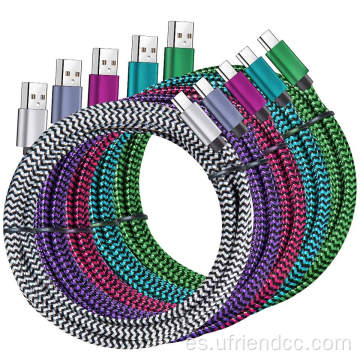 Nylon trenzado USB3.0 Cable de tipo rápido de carga rápida